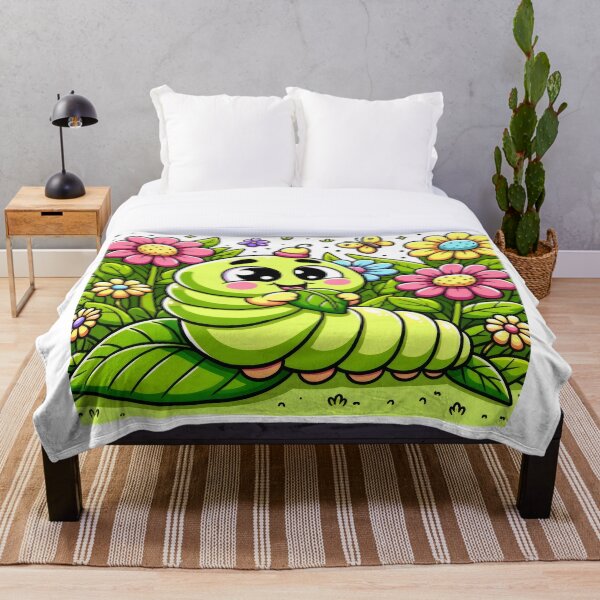 Item preview, Cute Caterpillar in Flower Garden designed and sold by CosmicScare10.