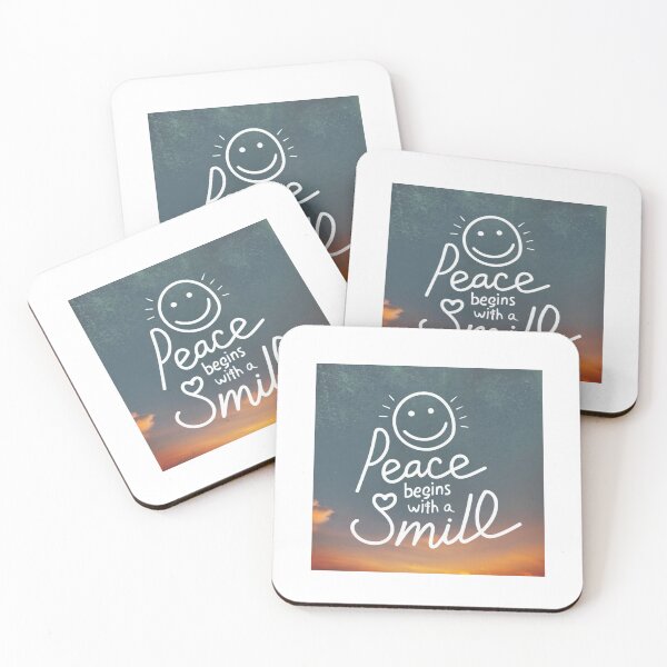 Item preview, Peace Begins with a Smile, Sunset designed and sold by Mika2525-smile.