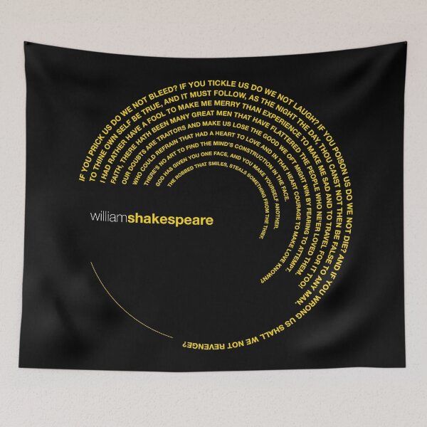 Item preview, William Shakespeare famous quotes poster [gold] designed and sold by CMYKStudio.