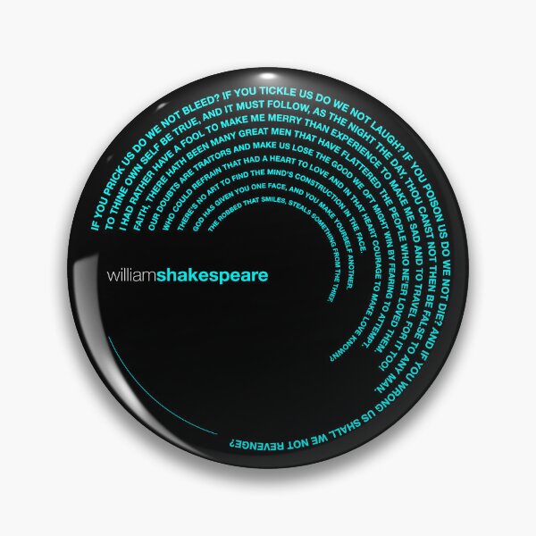 Item preview, William Shakespeare famous quotes poster [aqua] designed and sold by CMYKStudio.