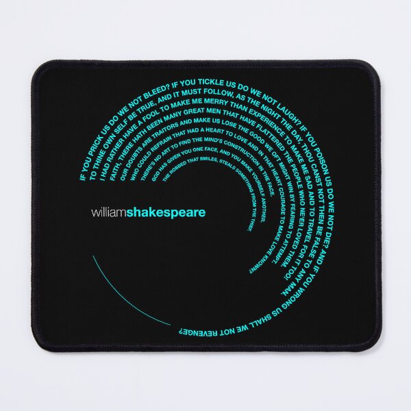Item preview, William Shakespeare famous quotes poster [aqua] designed and sold by CMYKStudio.