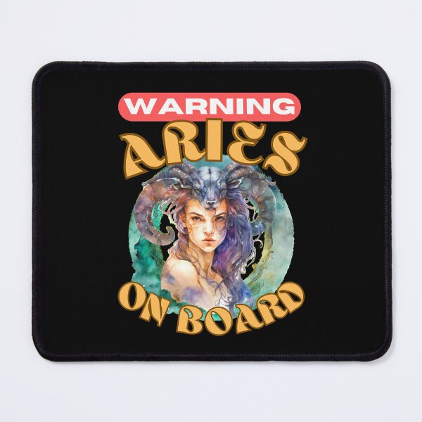 Item preview, Warning: Aries On Board. aries astrology designed and sold by ZodiacWonders.