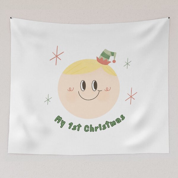 Item preview,  baby boy elf First christmas tree cute groovy 1st xmas designed and sold by TNwandesignart.