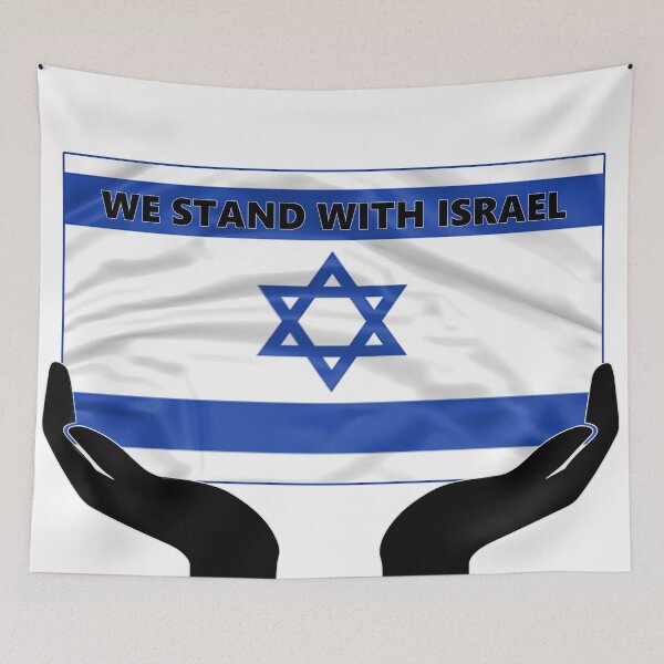 Item preview, We stand for Israel (in hands) designed and sold by WideIsTheGate.