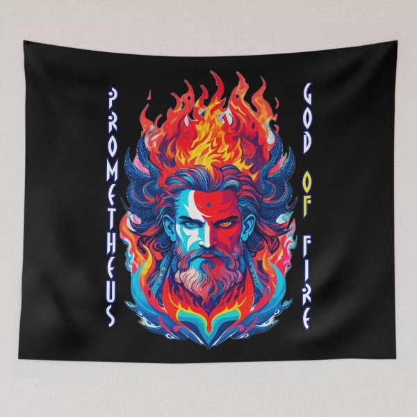 Item preview, Prometheus God Of Fire Surrounded by Flames designed and sold by Ridiculam Toga.