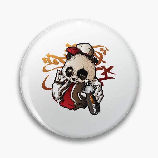 Item preview, cartoon panda holding spray-paint, panda holding spray paint, cool panda with spray paint designed and sold by GreyStanzione1.