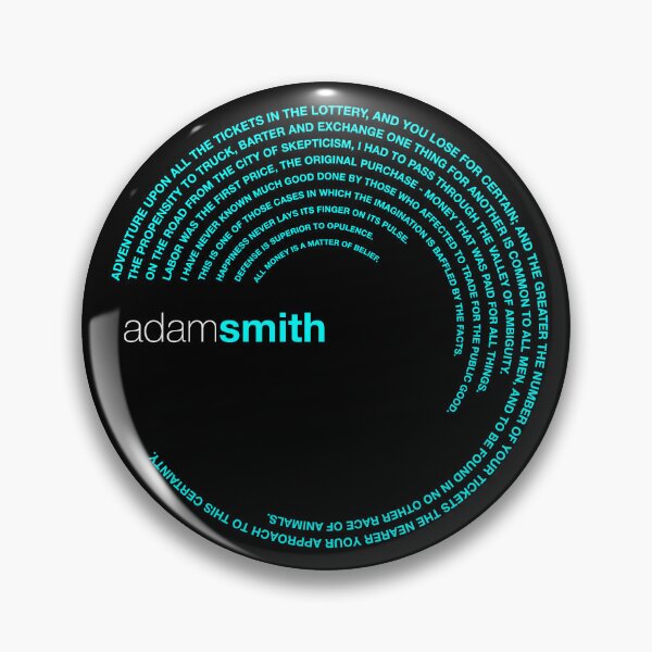 Item preview, Adam Smith famous quotes poster [aqua] designed and sold by CMYKStudio.