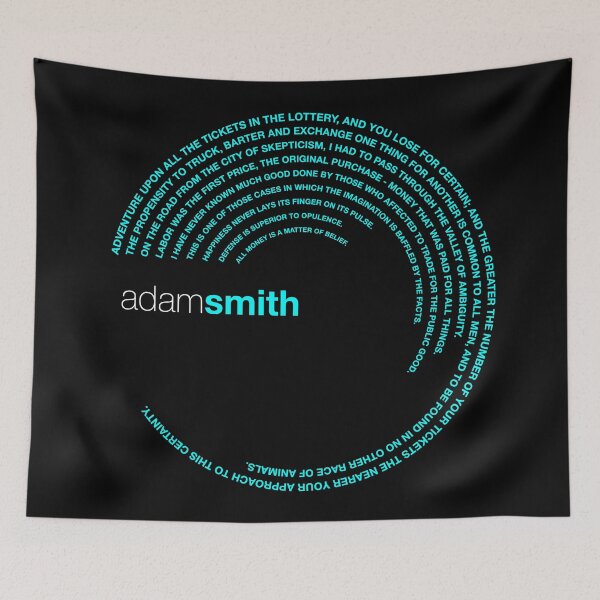 Item preview, Adam Smith famous quotes poster [aqua] designed and sold by CMYKStudio.