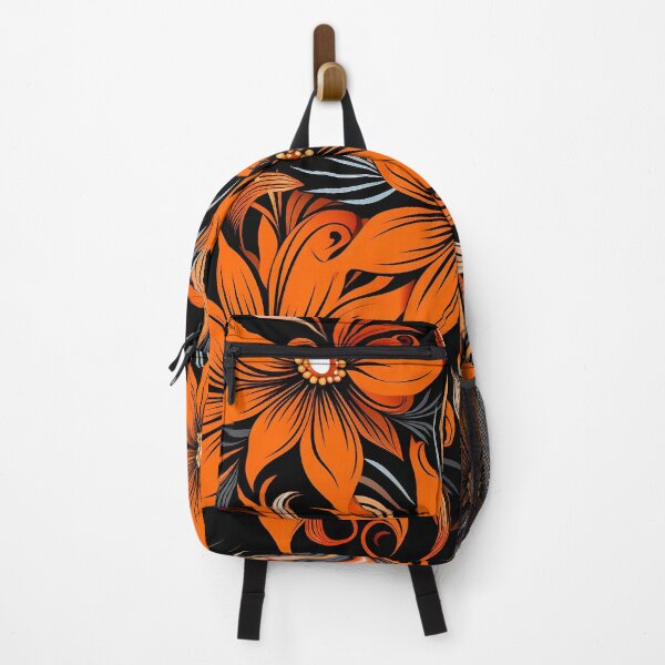Item preview, Orange flowers on black background designed and sold by FlyingRaven1.