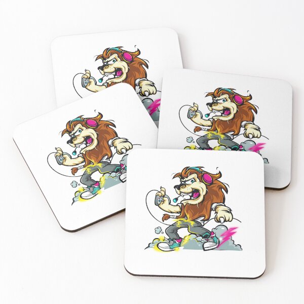 Item preview, Cartoon lion gamer, lion gamer, colorful lion gamer designed and sold by GreyStanzione1.