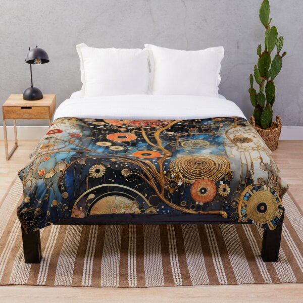 Item preview, Gustav Klimt, abstract, Klimt, japanese, floral, supramatism, supramatist, Art Nouveau, Art Deco, yellow, blue, geometric designed and sold by KsaveraArt.