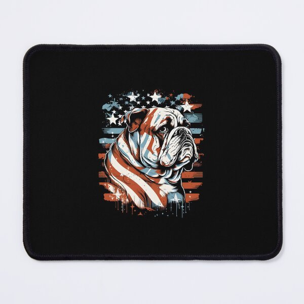 Item preview, pulldog with us flag, pulldog with us flag background, dog with us flag background designed and sold by GreyStanzione1.