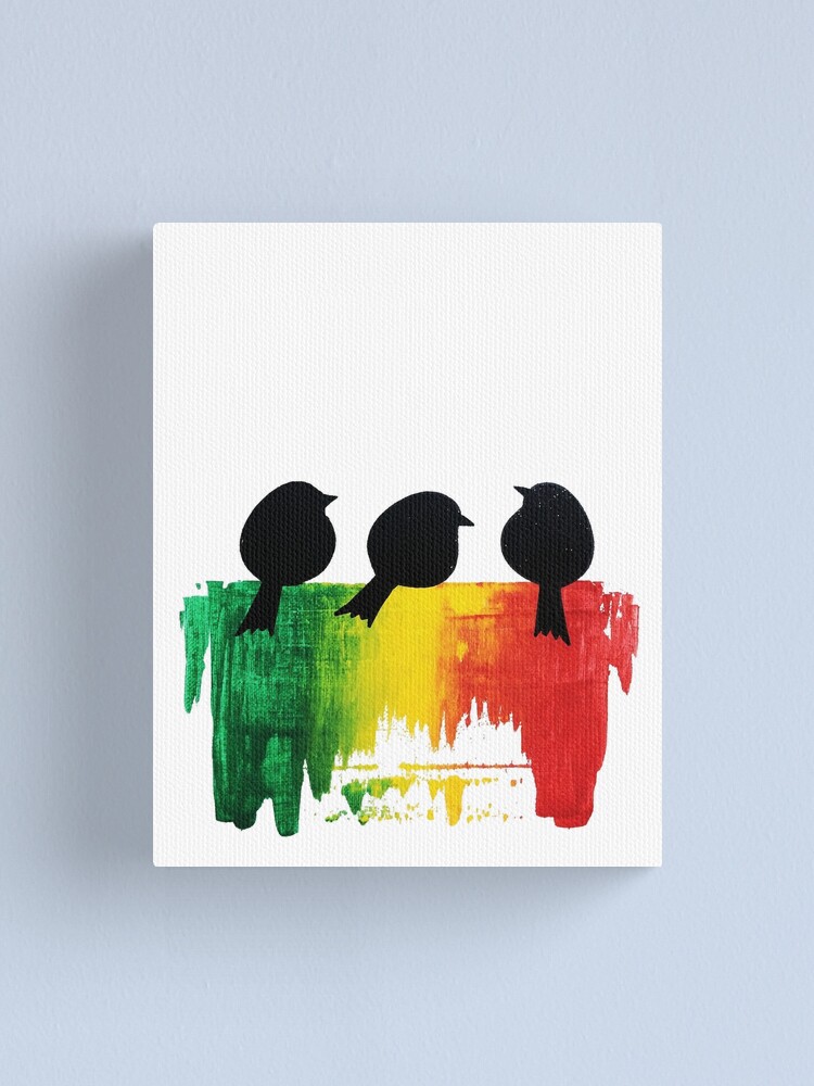 Alternate view of Three Little Birds Canvas Print
