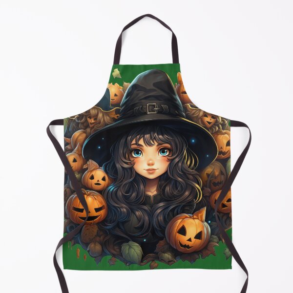 Item preview, Cute Witch with Catlike Pumpkins designed and sold by venomNL.