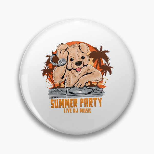 Artikelvorschau, Teddybär-DJ, Teddybär-DJ-Sommerparty, DJ-Teddybär auf der Sommerparty entworfen und verkauft von GreyStanzione1.