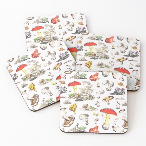 Item preview, Cute Vintage Cottagecore Forest Mushrooms Frogs Snails Plants designed and sold by tanjica.