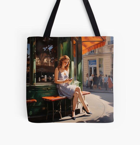 Paris Café All Over Print Tote Bag