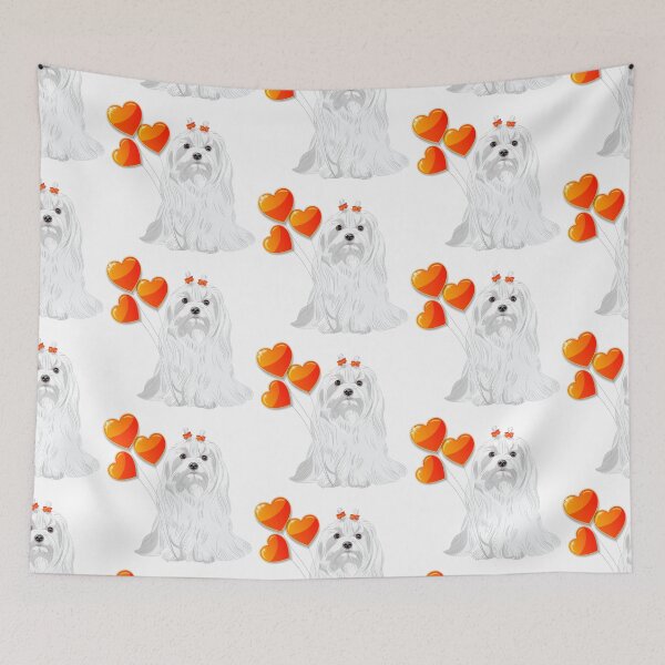 Item preview, maltese dog with heart icon, cute maltese dog with heart, white dog with heart icon designed and sold by GreyStanzione1.