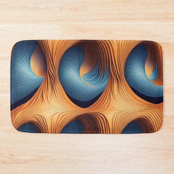 Item preview, Blue & Yellow Abstract Curves Pattern. designed and sold by ARichArts.