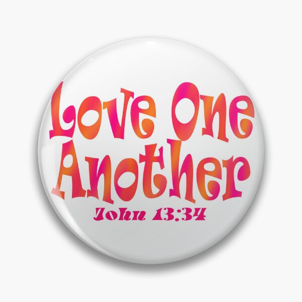 Item preview, Love One Another (John 13:34) Retro Psychedelic Christian Bible Quote designed and sold by TheCatholicLady.