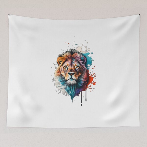 Item preview, watercolor colorful lion king designed and sold by FenwickDesign99.