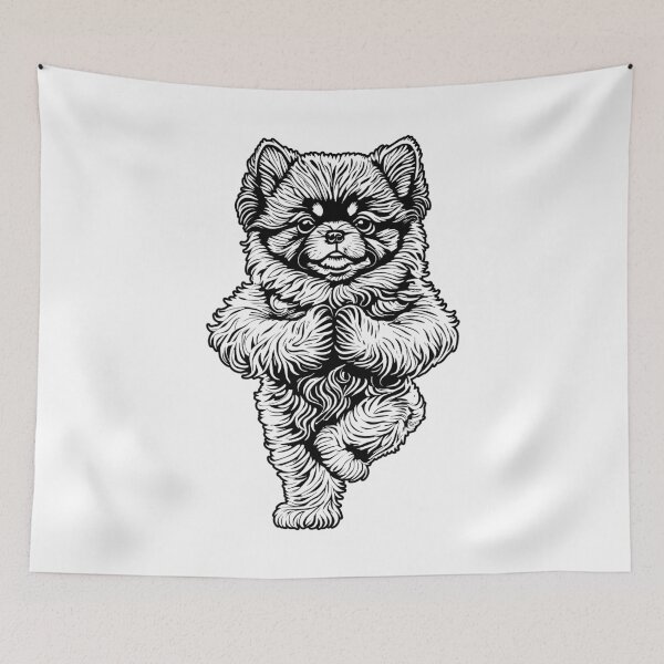 Item preview, Pomeranian Yoga Dog Puppy Funny Tree Pose Vrikshasana designed and sold by GrandeDuc.