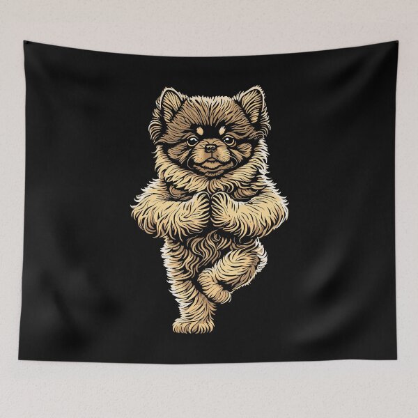 Item preview, Pomeranian Yoga Dog Puppy Funny Tree Pose Vrikshasana designed and sold by GrandeDuc.