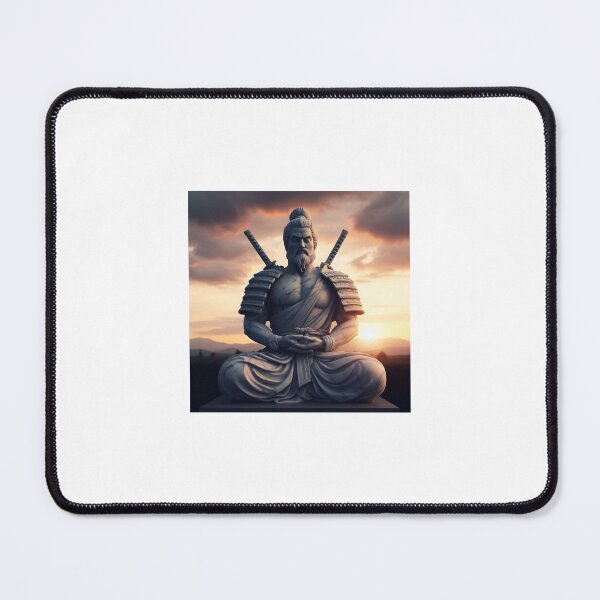 Item preview, Meditating samurai in the sunset designed and sold by Hikel-Design.