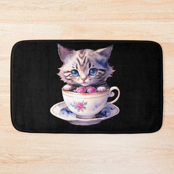 Item preview, Kitten in a Teacup designed and sold by pixclipart.