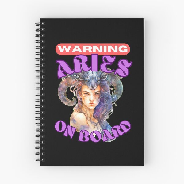 Artikelvorschau, Warnung: Widder an Bord. Widder-Sprichwort entworfen und verkauft von ZodiacWonders.