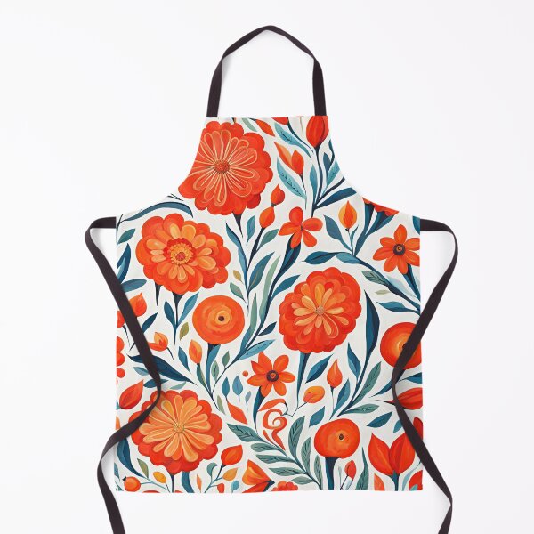 Item preview, Gouache Orange Flowers Pattern. designed and sold by ARichArts.
