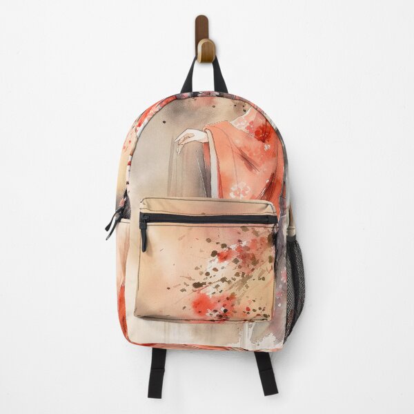Item preview, Japanese, maiko, haiku, geisha, portrait, watercolor, painting, geiko, japan, nihonga, sumi-e, kimono, sakura, floral, cherry blossom designed and sold by KsaveraArt.
