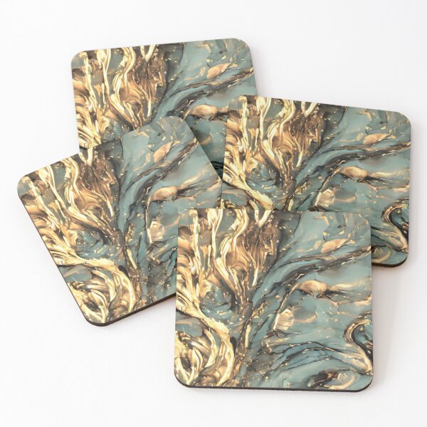 Item preview, Green marble has gold  designed and sold by CulinaryCenter.
