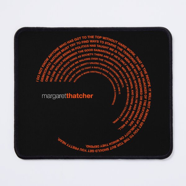 Item preview, Margaret Thatcher famous quotes poster [orangered] designed and sold by CMYKStudio.