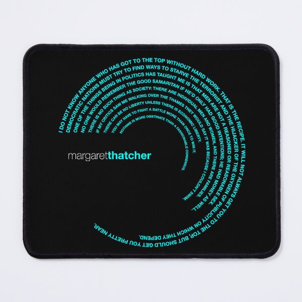 Item preview, Margaret Thatcher famous quotes poster [aqua] designed and sold by CMYKStudio.