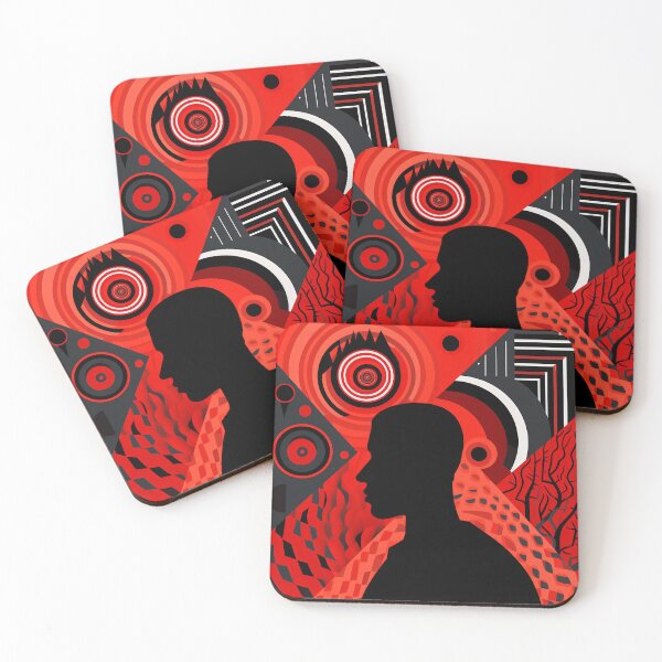 Item preview, Red and black geometric man designed and sold by Art91design.