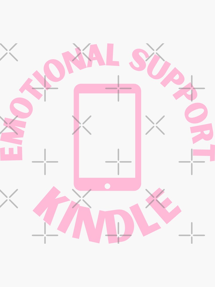 Pegatina for Sale con la obra «Soporte Emocional Kindle Rosa» de