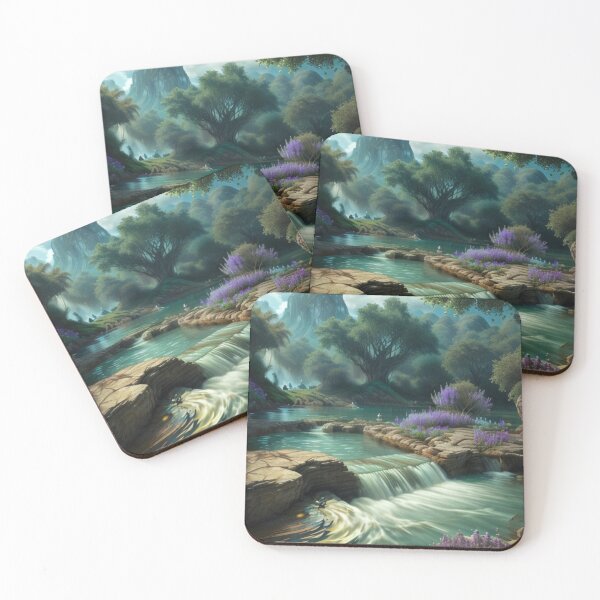 Item preview, Magical waterfall forest designed and sold by mikaws.