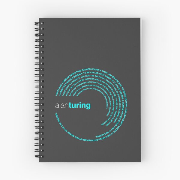 Item preview, Alan Turing famous quotes poster [aqua] designed and sold by CMYKStudio.