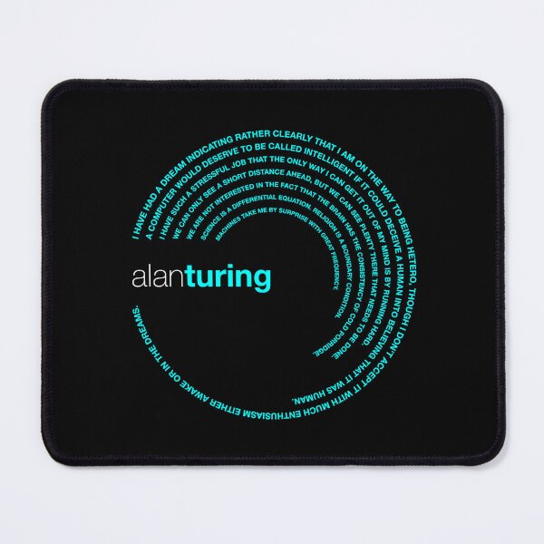 Item preview, Alan Turing famous quotes poster [aqua] designed and sold by CMYKStudio.