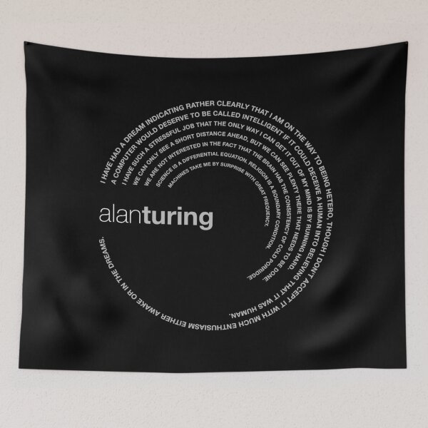 Item preview, Alan Turing famous quotes poster [silver] designed and sold by CMYKStudio.