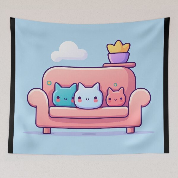 Artikelvorschau, Sofa mit süßen Katzen entworfen und verkauft von Art91design.