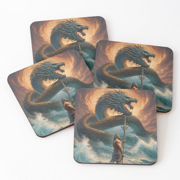 Item preview, Greek God Poseidon with sea monster designed and sold by BentoPrint.
