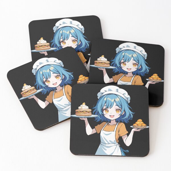 Item preview, Blue Hair Baker Anime Girl designed and sold by Bilisik.
