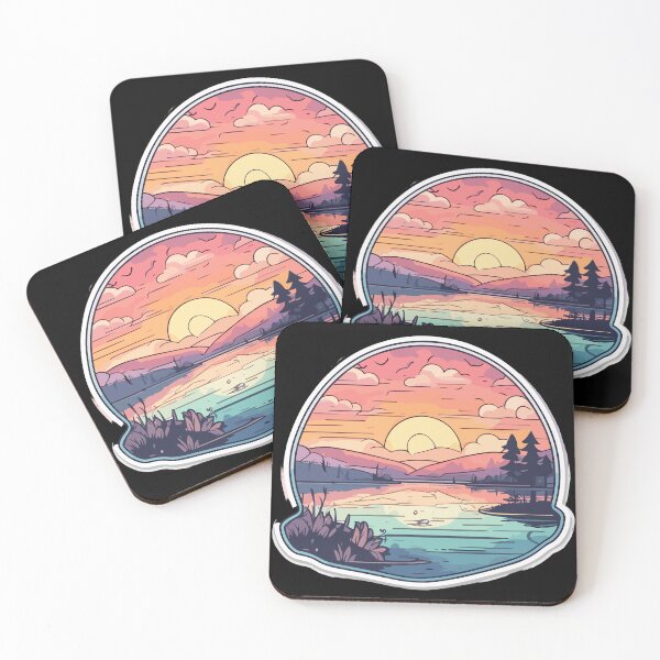 Item preview, A Serene Morning by the Lakeside Woods | Lakeside Sunrise Tranquility designed and sold by EnviroGuard.