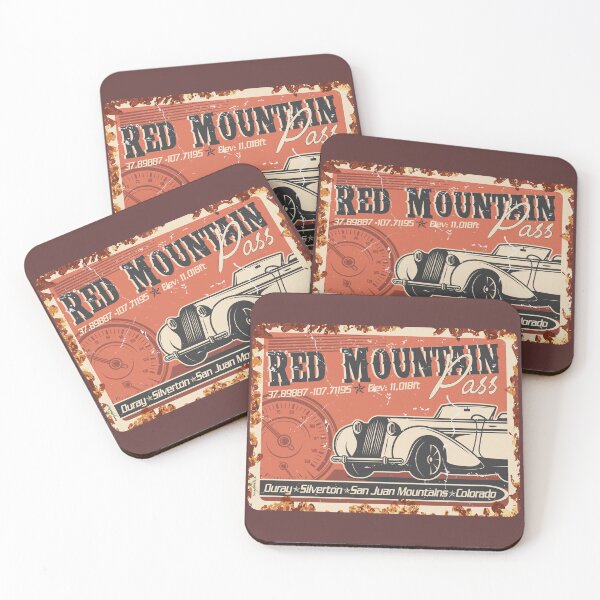 Item preview, Red Mountain Pass Colorado Car travel US 550 Sticker T-Shirt 02 designed and sold by OuterShellUK.