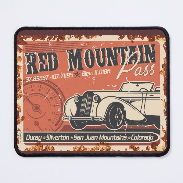 Item preview, Red Mountain Pass Colorado Car travel US 550 Sticker T-Shirt 02 designed and sold by OuterShellUK.