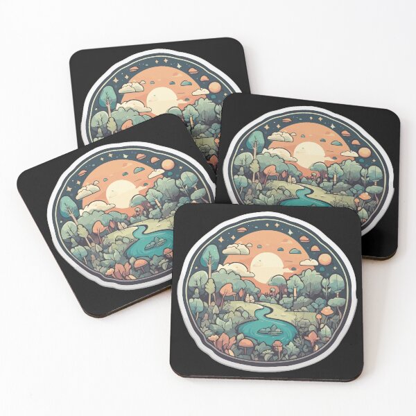 Item preview, Lakeside Sunrise with Majestic Forest Silhouette designed and sold by EnviroGuard.