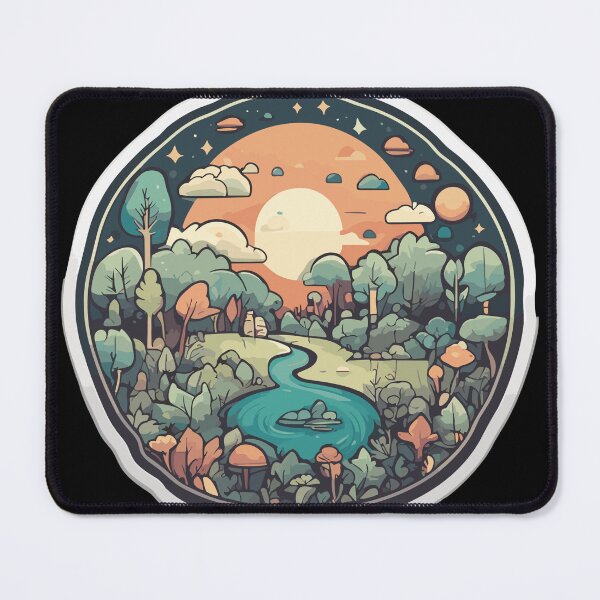 Item preview, Lakeside Sunrise with Majestic Forest Silhouette designed and sold by EnviroGuard.