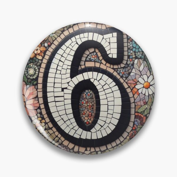 Item preview, HOUSE NUMBER 6 STICKER MOSAIC DESIGN designed and sold by stickysterscom.